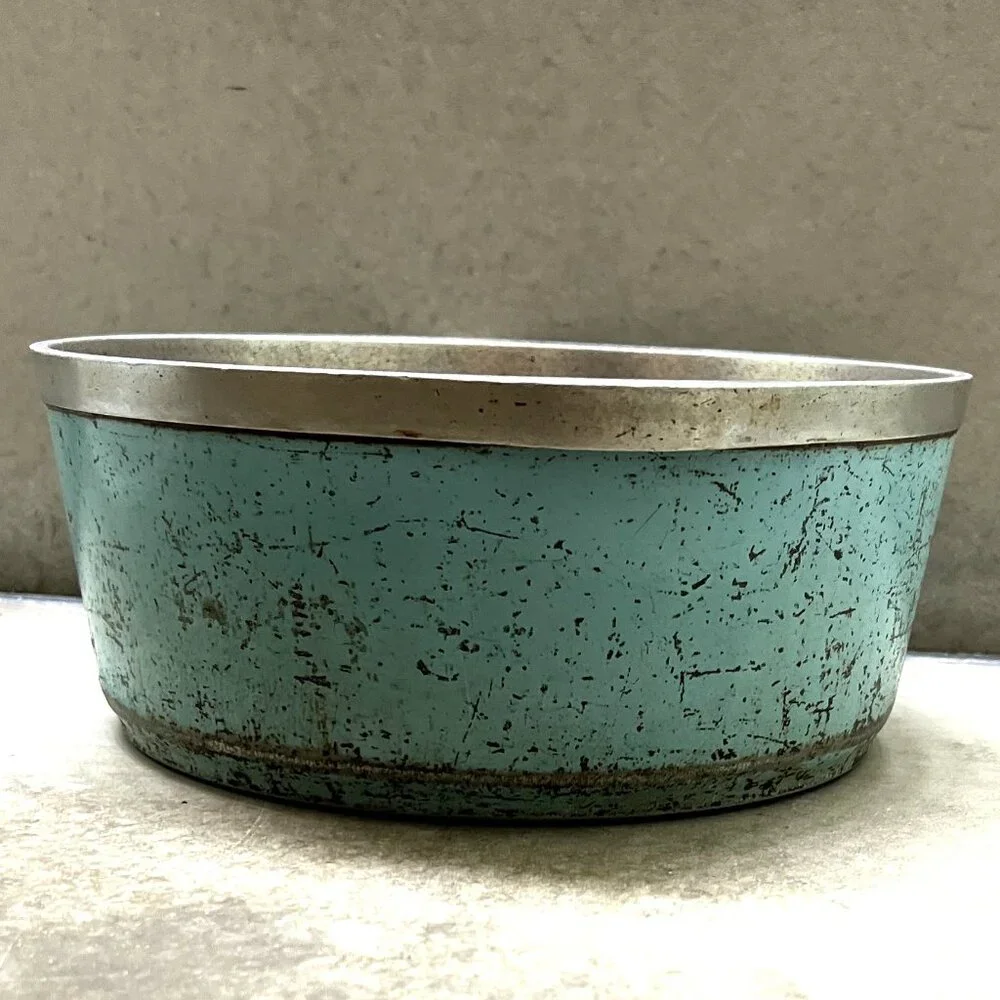 Antique Vintage Club Aluminum Turquoise 4-Quart Dutch Oven Stock Pot Pan